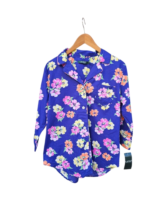 Ralph Lauren Other - NWT Lauren Ralph Lauren Purple Floral Button Down Sleepwear Top (Only) Size M